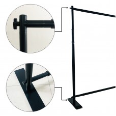 NEW 5-9' x 7-12' (HxW) Telescopic Step and Repeat  Backdrop Banner Stand Adjustable Display Backwall Frame（ Heavy-Duty ）(150-270cm x 220-360cm)