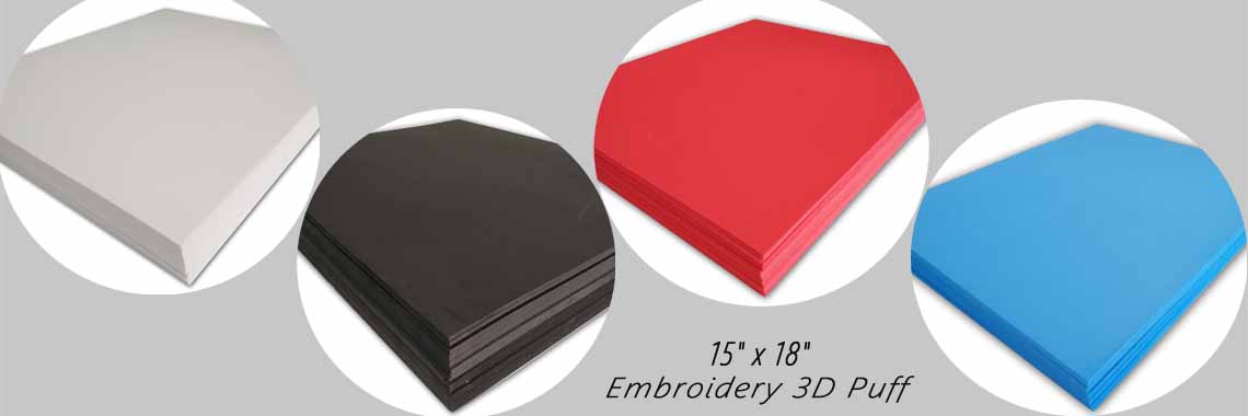 3D Embroidery Puff Foam Backing